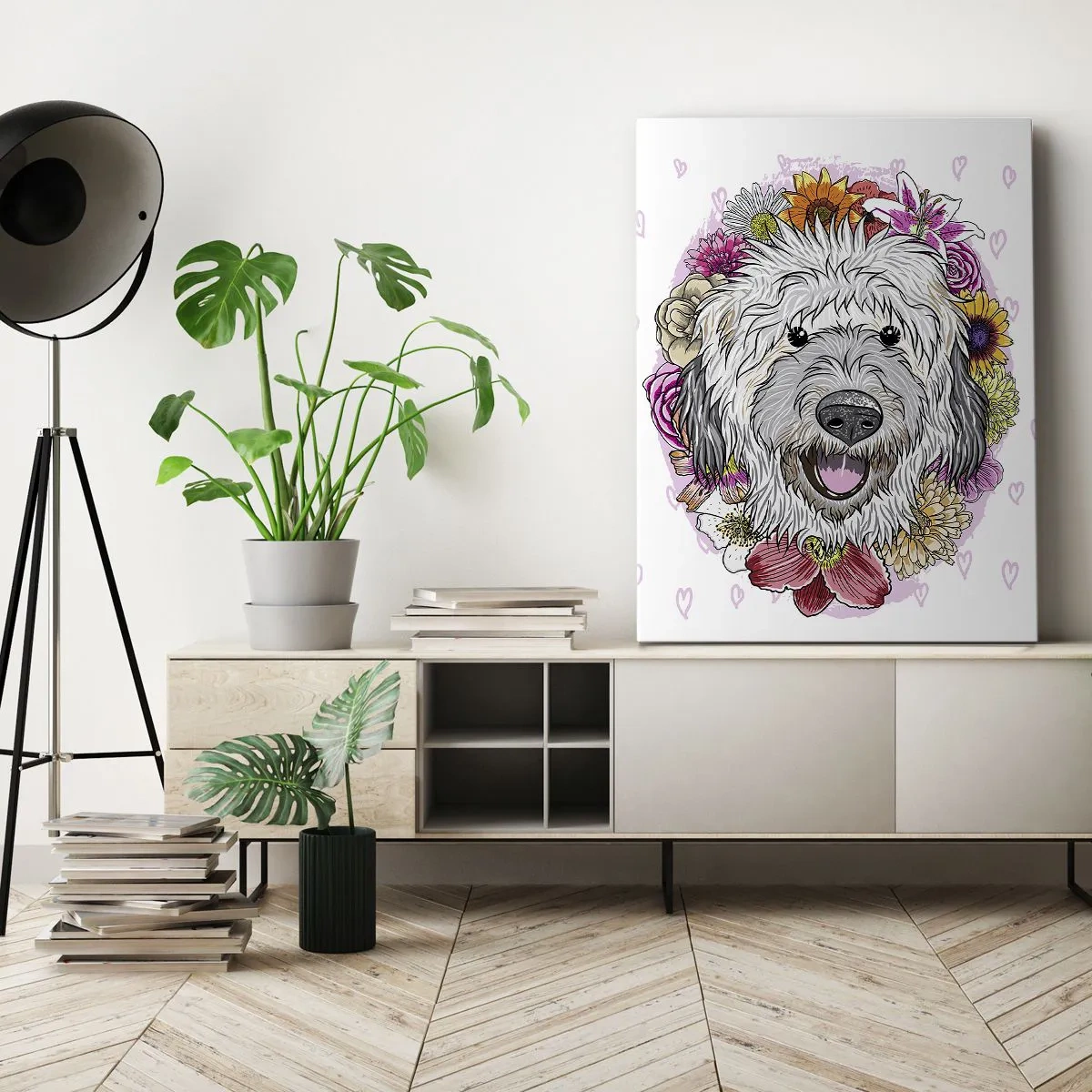 Quadro su tela - Stampe su Tela - Gioia di cucciolo - 45x80 cm