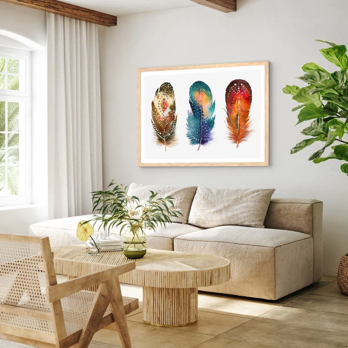 Poster in cornice rovere chiaro - Cerimonie, riti, misteri - 100x70 cm