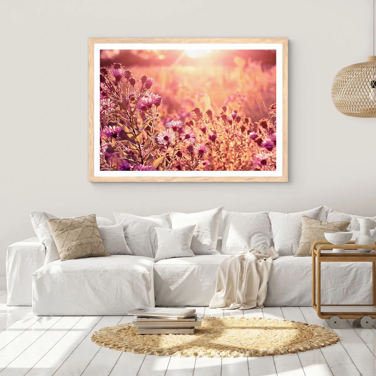 Poster in cornice rovere chiaro - Prima della fine dell'estate - 100x70 cm