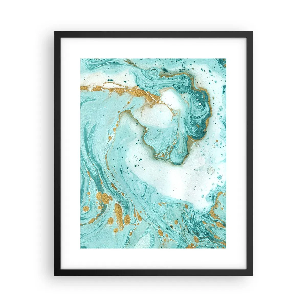 Poster in cornice nera - La grande onda del periodo Edo - 40x50 cm