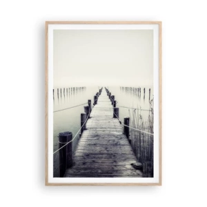 Poster in cornice rovere chiaro - Immergiti nella pace - 70x100 cm