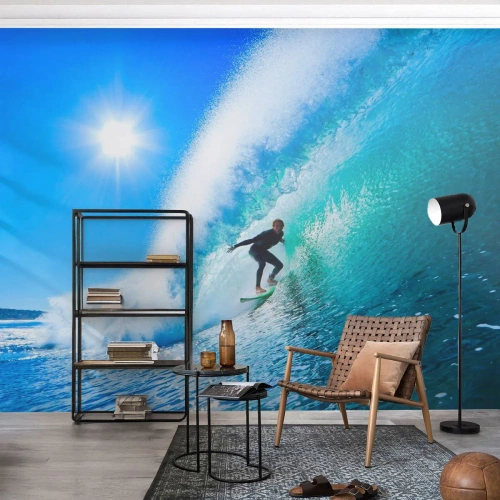 Fotomurale su misura Adesiva Deluxe Sticker - Attraverso il grande blu - Sport, Surfista, Mare