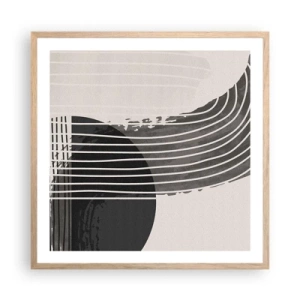 Poster in cornice rovere chiaro - Andata e ritorno - 60x60 cm