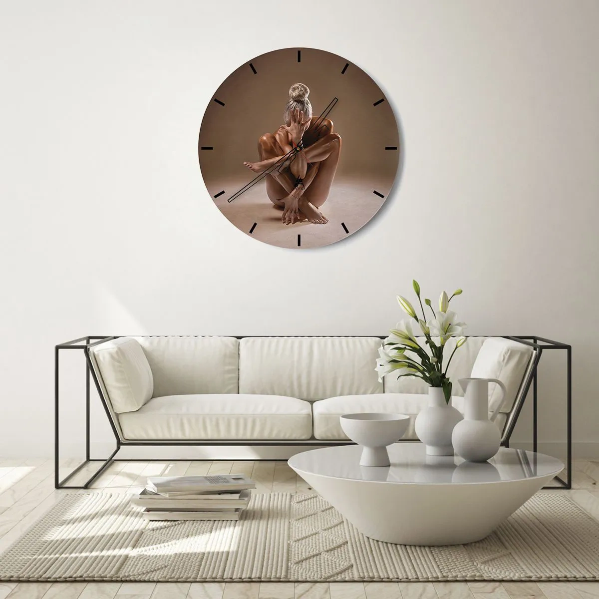 Orologio da parete - Orologio in Vetro - Unità di corpo e anima - 30x30 cm