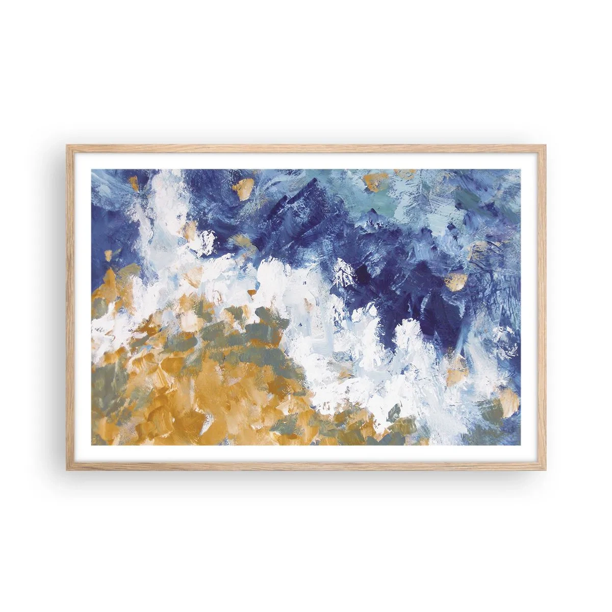 Poster in cornice rovere chiaro - La danza degli elementi - 91x61 cm