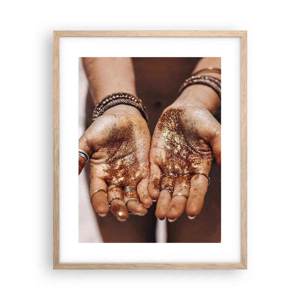 Poster in cornice rovere chiaro - Un dono per te - 40x50 cm