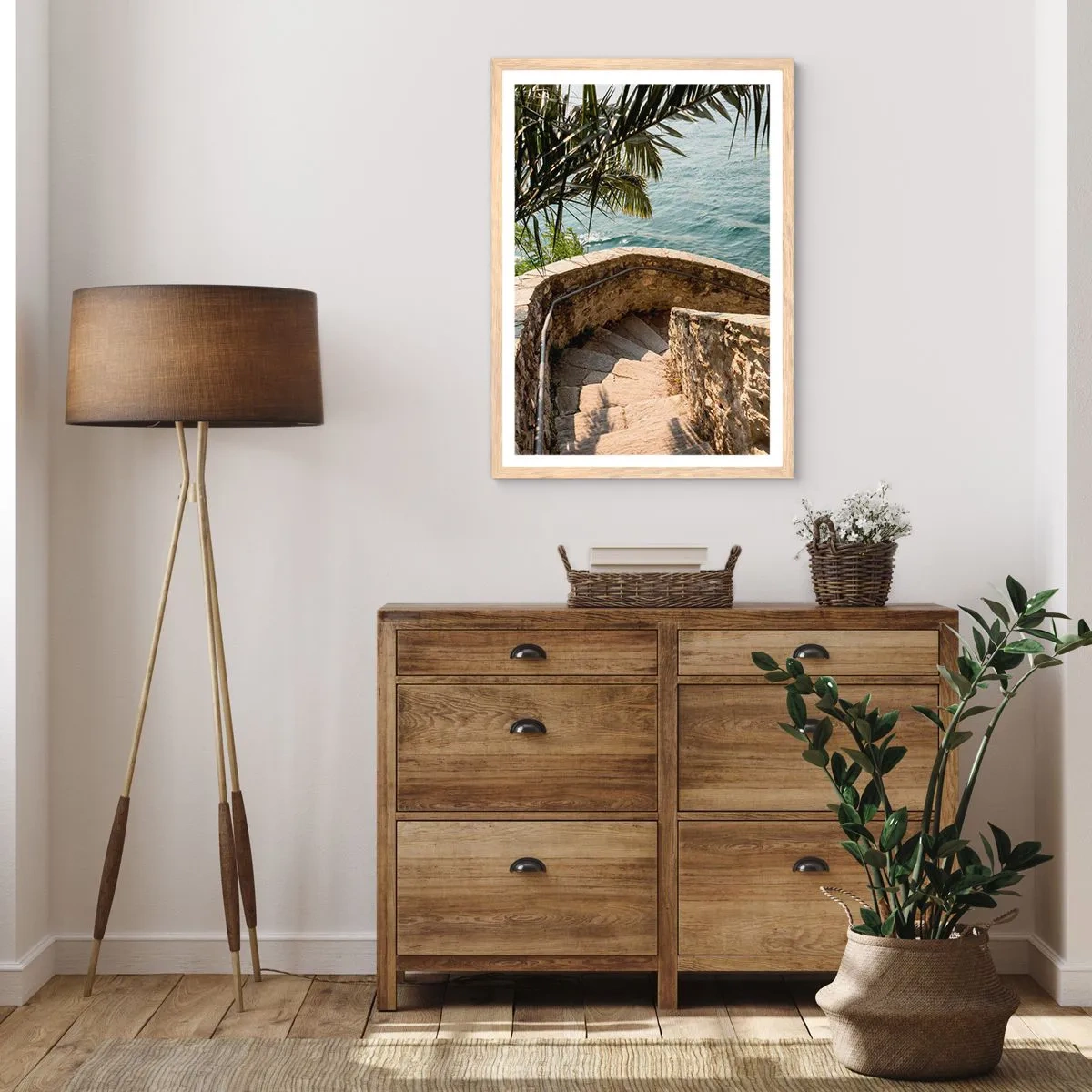 Poster in cornice rovere chiaro - Sotto il sole d'Italia - 70x100 cm