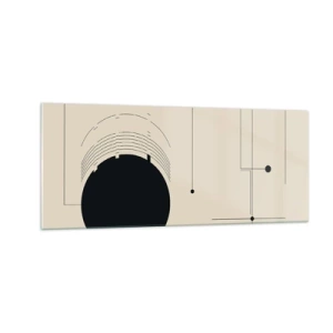 Quadro su vetro - Composizione elastica e dinamica - 100x40 cm
