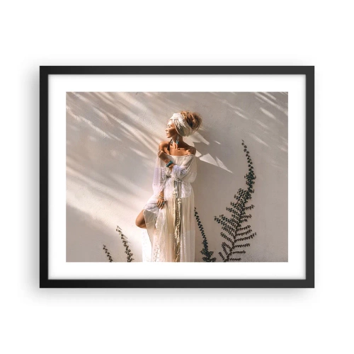 Poster in cornice nera - Il sole e la ragazza - 50x40 cm