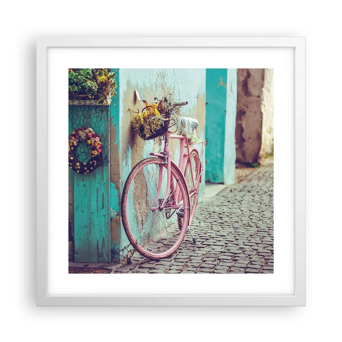 Poster in cornice bianca - Torno subito - 40x40 cm