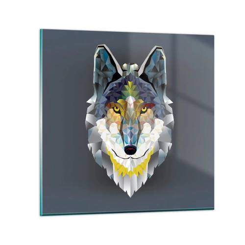 Quadro su vetro - Si parla del lupo - 30x30 cm