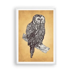 Poster in cornice bianca - Delicati ghirigori di saggezza - 70x100 cm