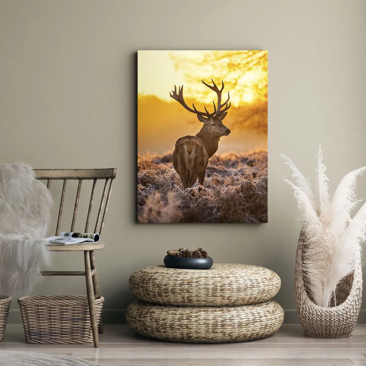 Quadro su tela - Stampe su Tela - Il re del bosco estivo - 65x120 cm