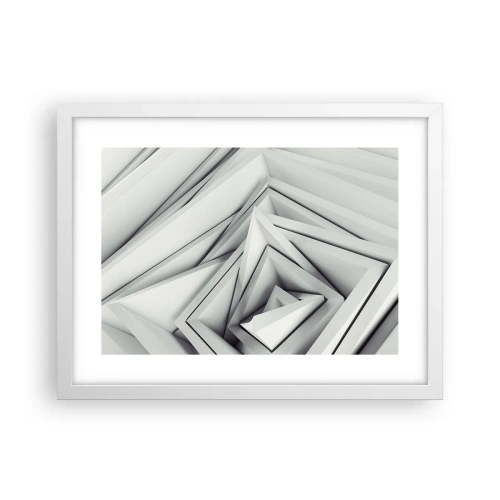 Poster in cornice bianca - Germogli spigolosi - 40x30 cm