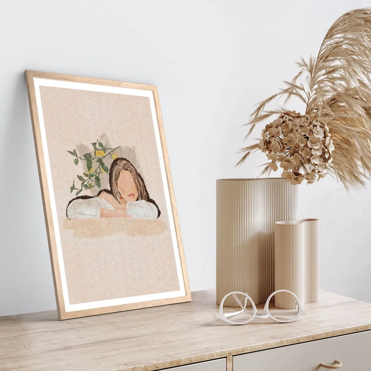 Poster in cornice rovere chiaro - Bellezza del sud - 30x40 cm