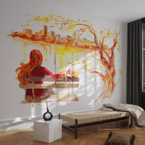 Fotomurali Premium Sand - Un momento di riflessione - Paesaggio, Città, Architettura - 250x175 cm