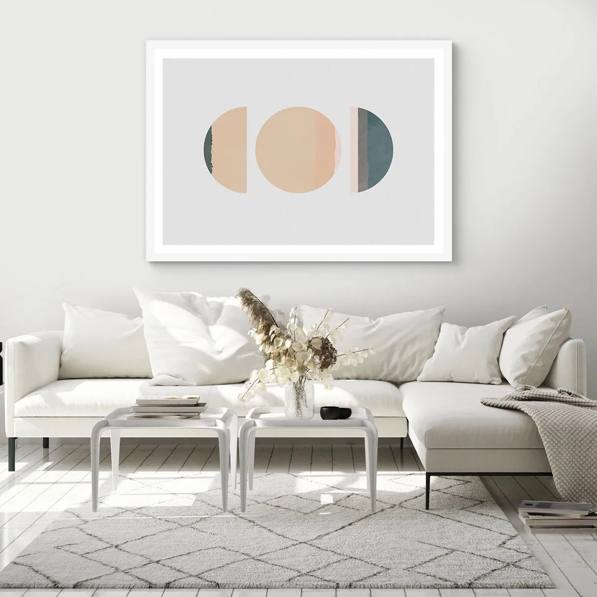 Poster in cornice bianca - Un cerchio dopo l'altro - 50x40 cm