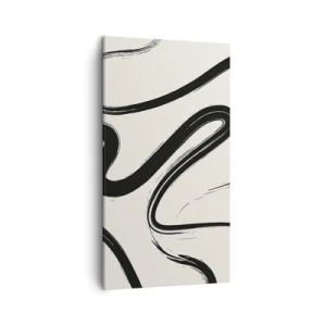 Quadro su tela - Stampe su Tela - Capriccio bianco e nero - 45x80 cm