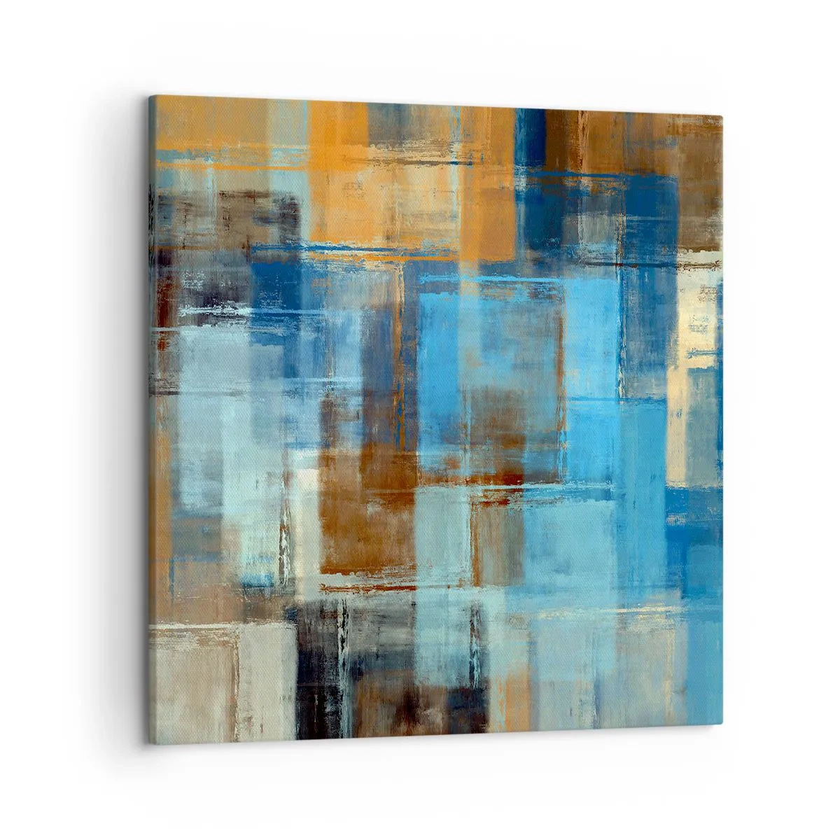 Quadro su tela - Stampe su Tela - Attraverso la tenda blu - 50x50 cm