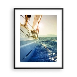 Poster in cornice nera - Verso l'avventura - 40x50 cm