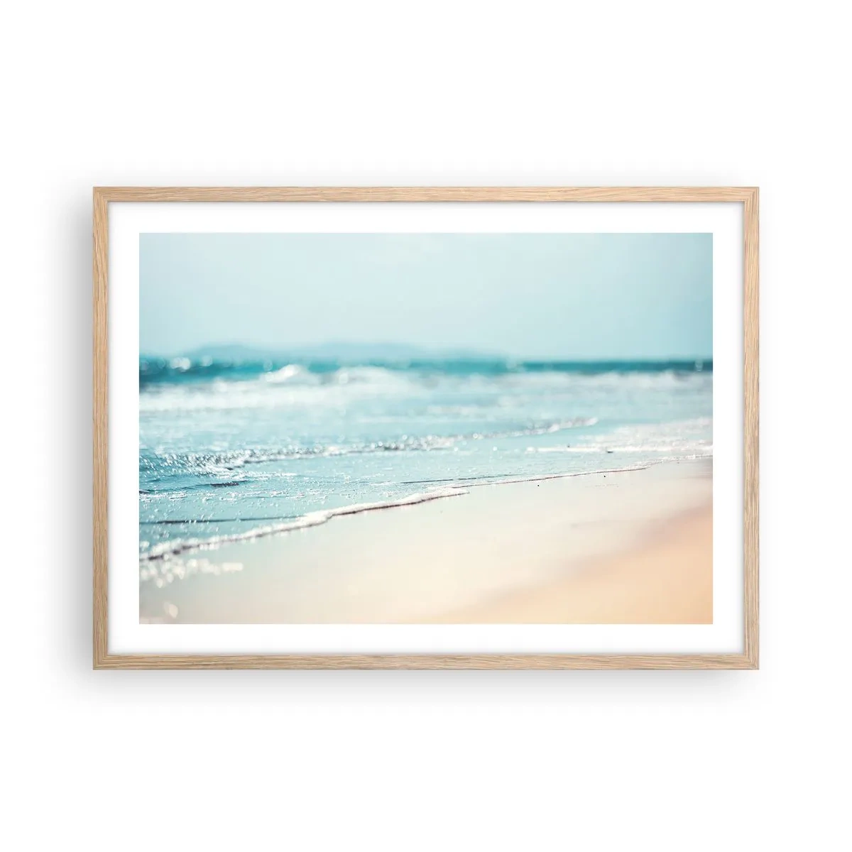 Poster in cornice rovere chiaro - Calore e rumore - 70x50 cm