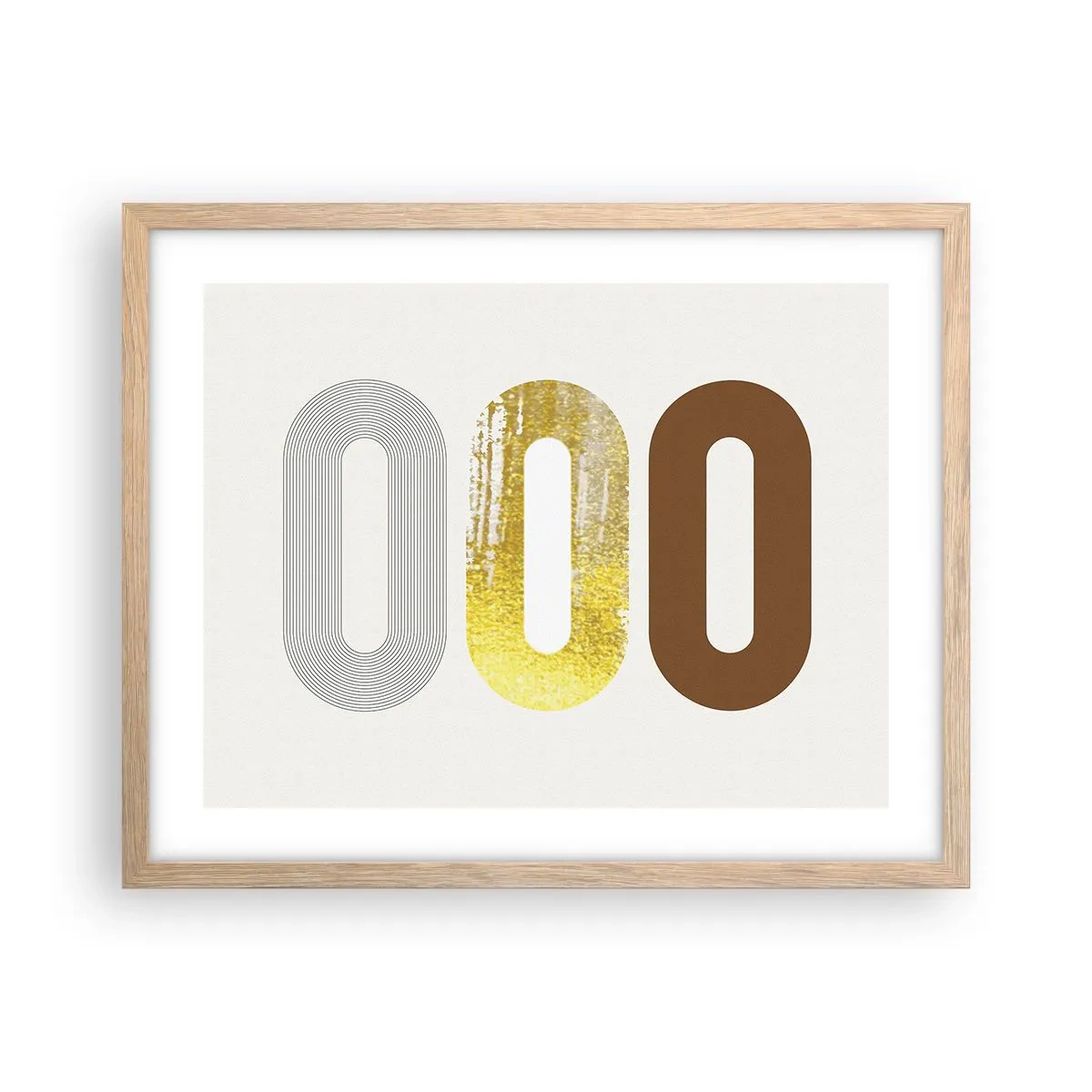 Poster in cornice rovere chiaro - Ohh! - 50x40 cm