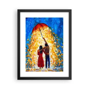 Poster in cornice nera - La magia di una sera piovosa? - 30x40 cm