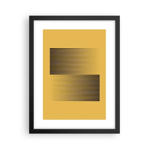 Poster in cornice nera - La quadratura degli opposti - 30x40 cm