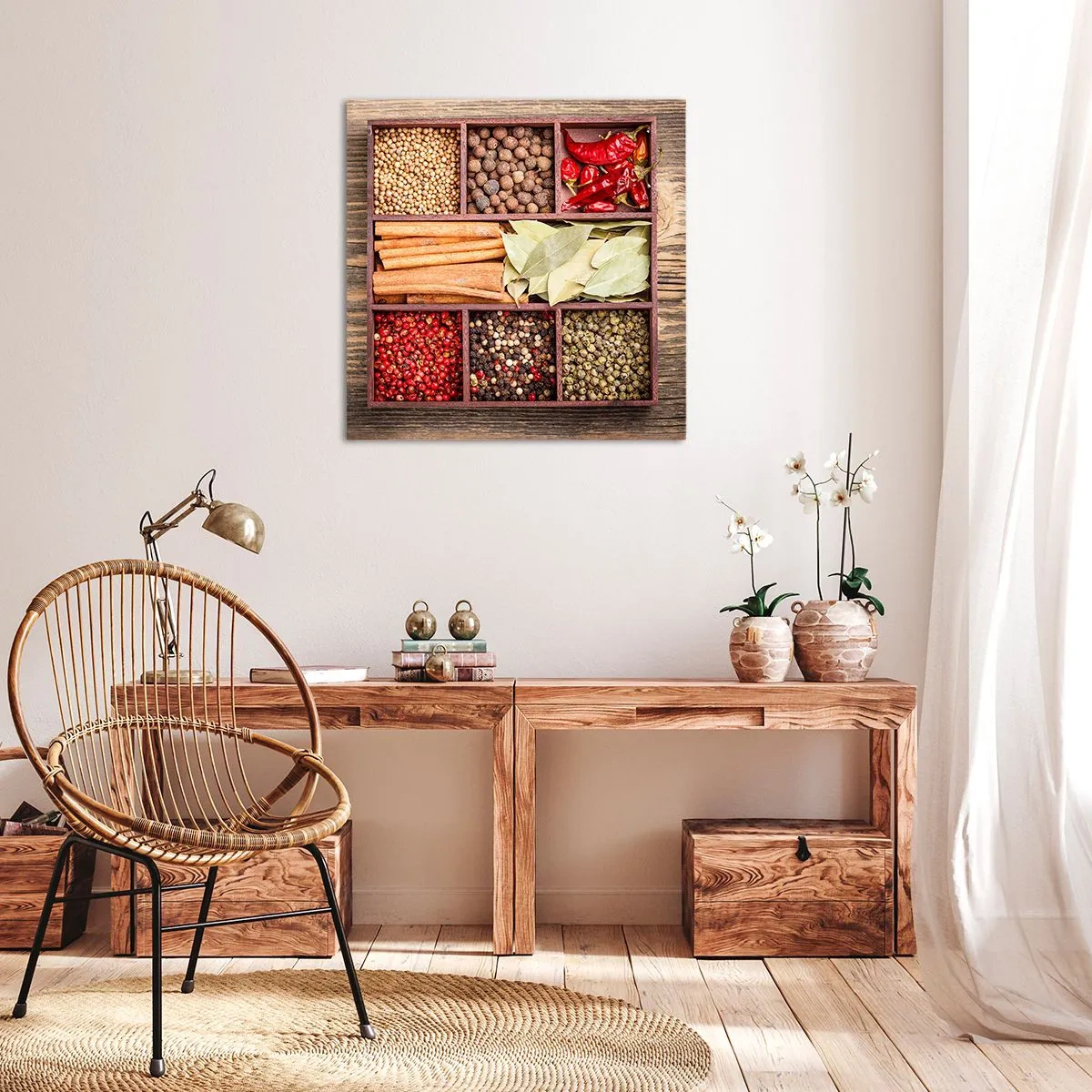 Quadro su tela - Stampe su Tela - Ordine delle forme, bouquet degli aromi - 30x30 cm