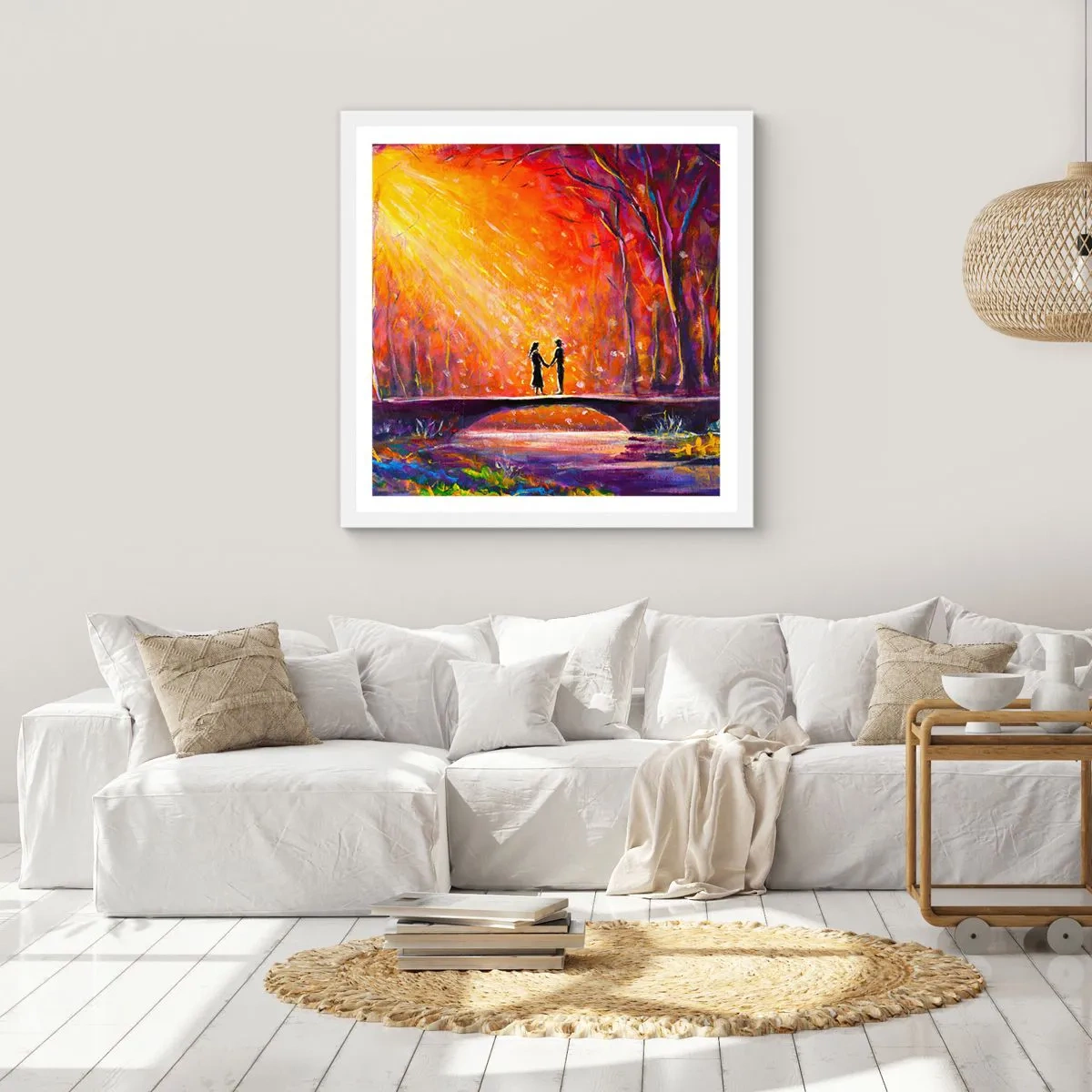 Poster in cornice bianca - Anche il cielo li ama - 40x40 cm