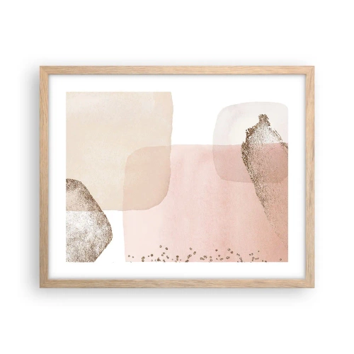 Poster in cornice rovere chiaro - Incontro attraverso il colore - 50x40 cm