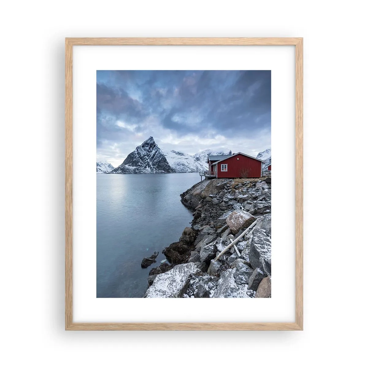 Poster in cornice rovere chiaro - Rifugio scandinavo - 40x50 cm