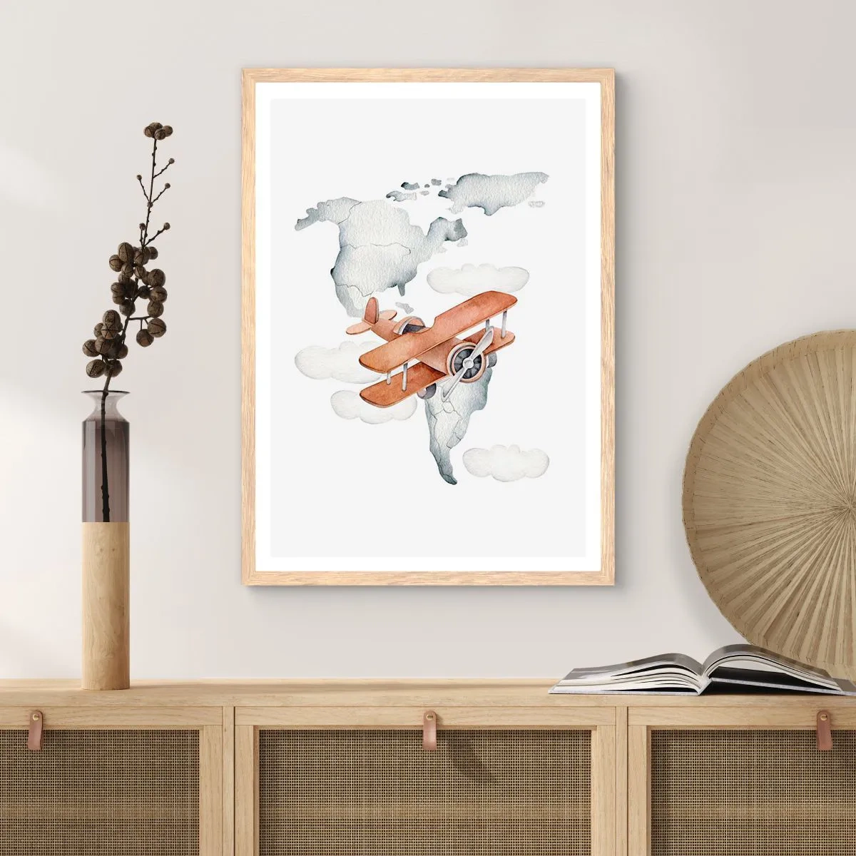 Poster in cornice rovere chiaro - Nello spirito dei pionieri - 61x91 cm