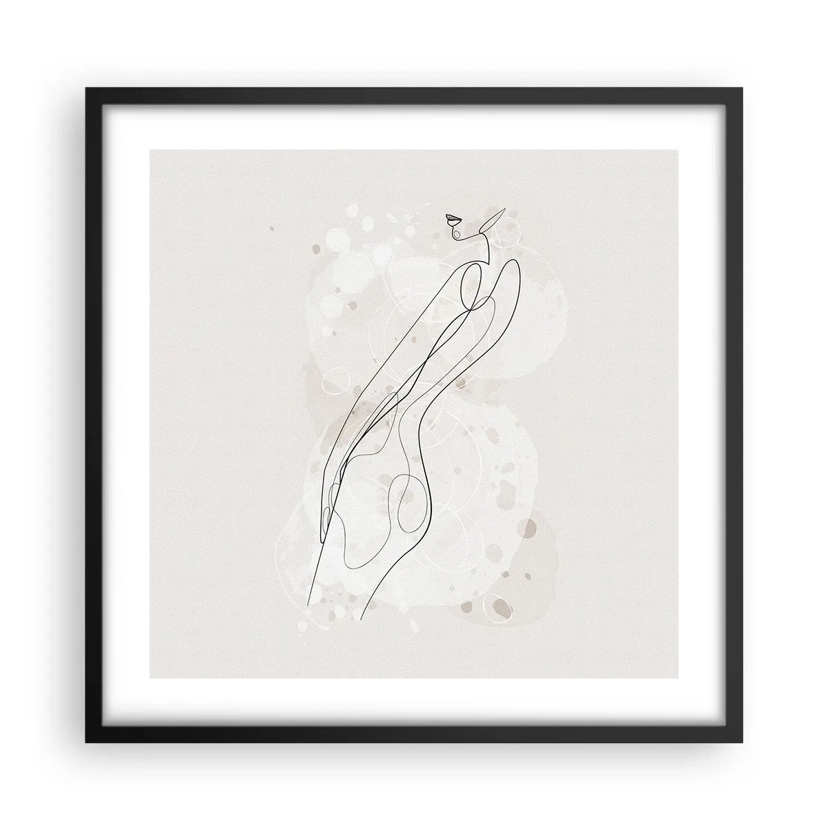 Poster in cornice nera - Errando con lo sguardo - 50x50 cm