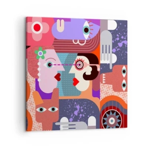 Quadro su tela - Stampe su Tela - Faccia a faccia - 50x50 cm