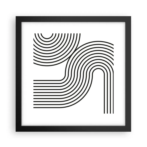 Poster in cornice nera - In curva - 30x30 cm