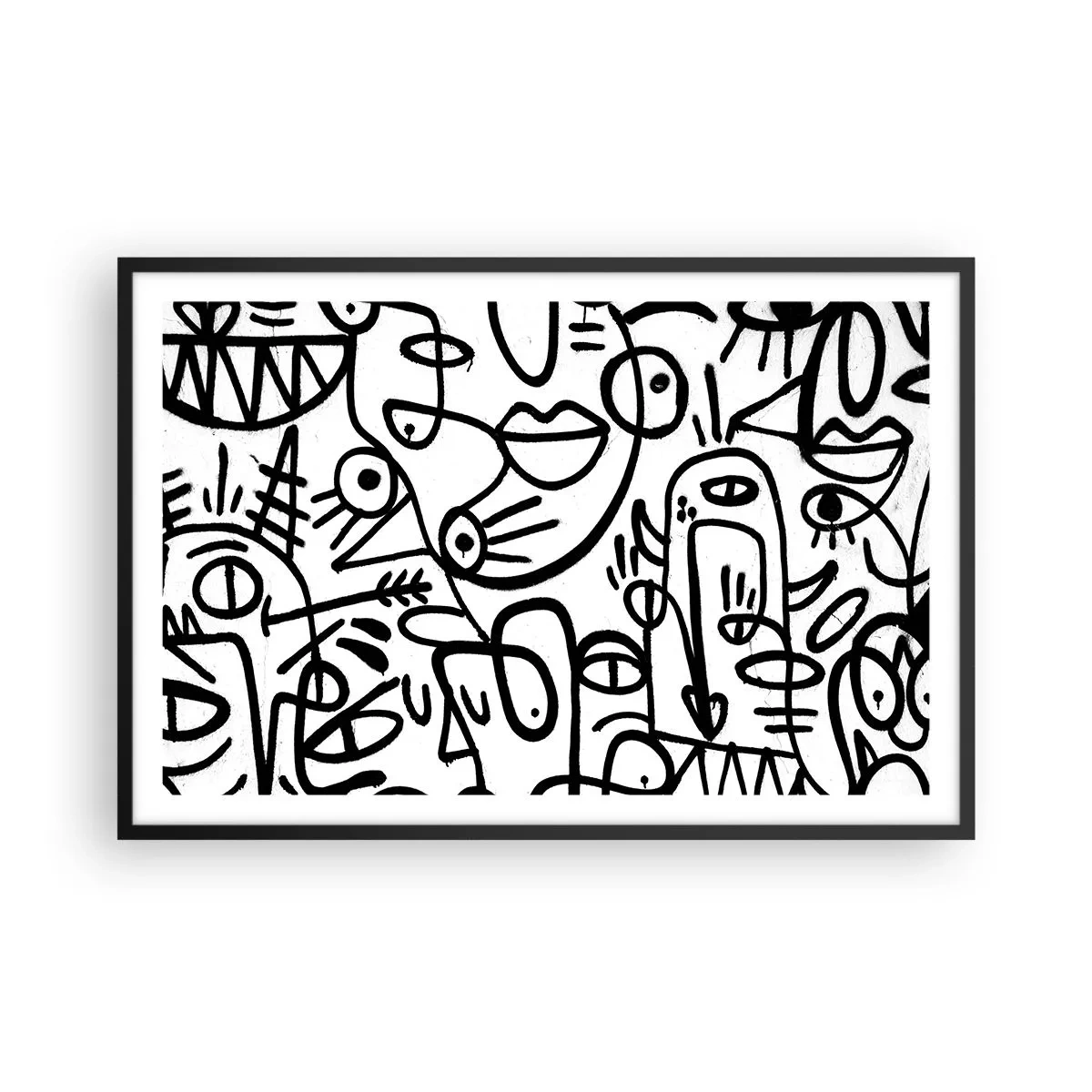 Poster in cornice nera - Volti e miraggi - 91x61 cm