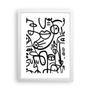 Poster in cornice bianca - Volti e miraggi - 30x40 cm