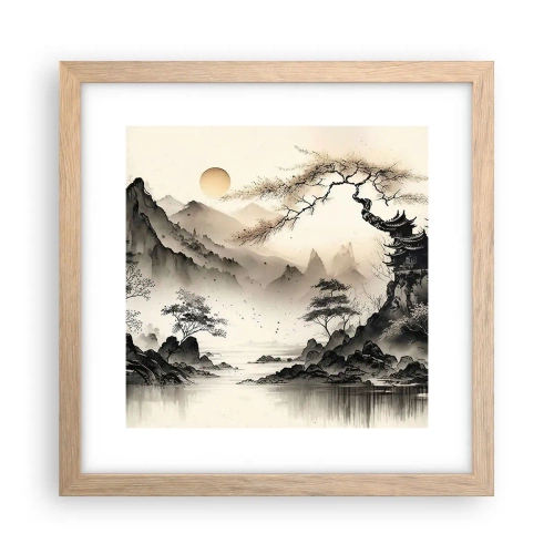 Poster in cornice rovere chiaro - Il fascino irripetibile dell'oriente - 30x30 cm