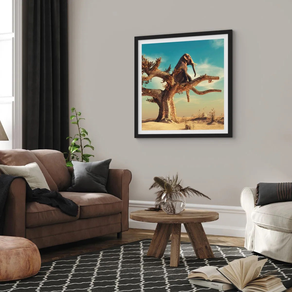 Poster in cornice nera - Nuovo punto di vista - 40x40 cm