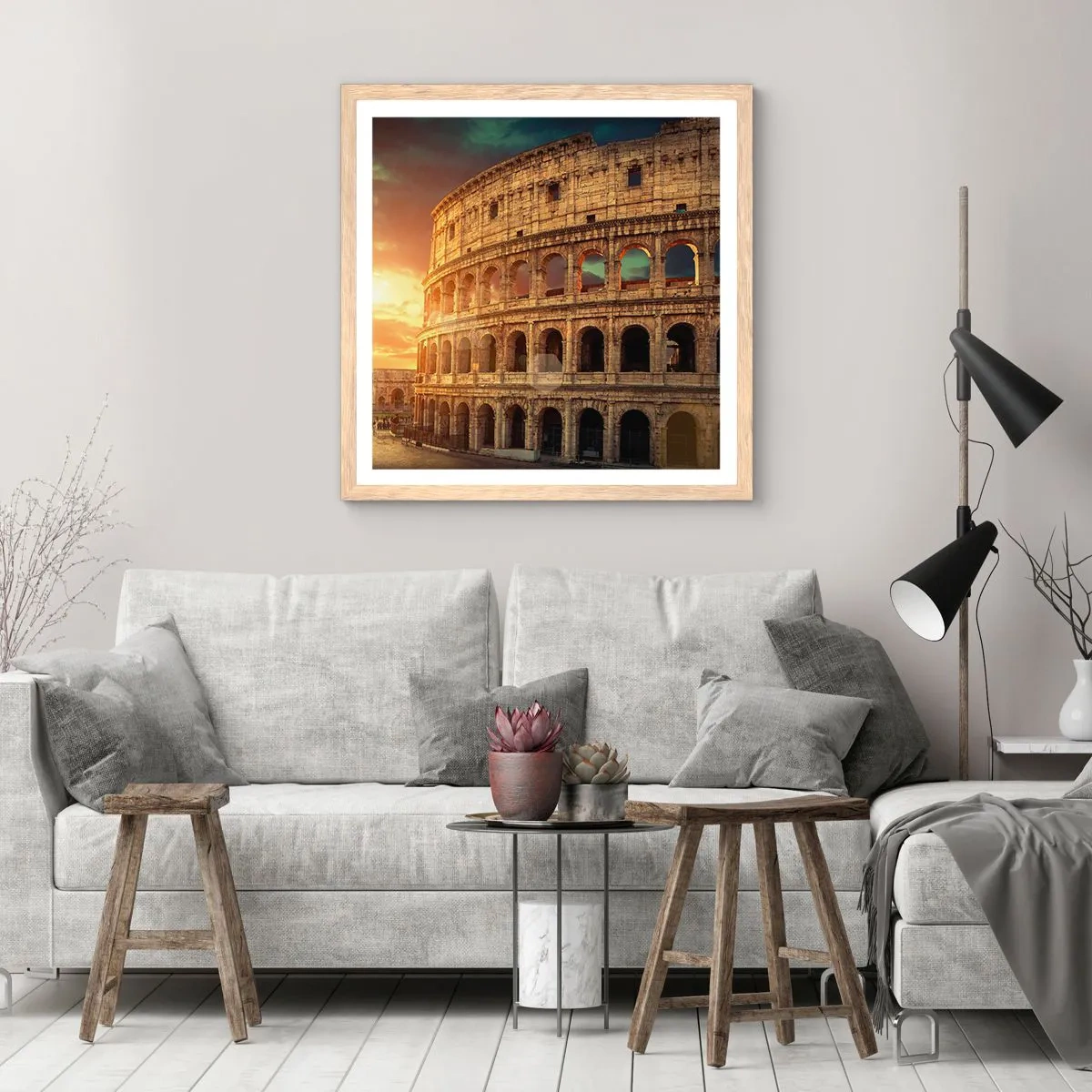 Poster in cornice rovere chiaro - Impressione colossale - 30x30 cm
