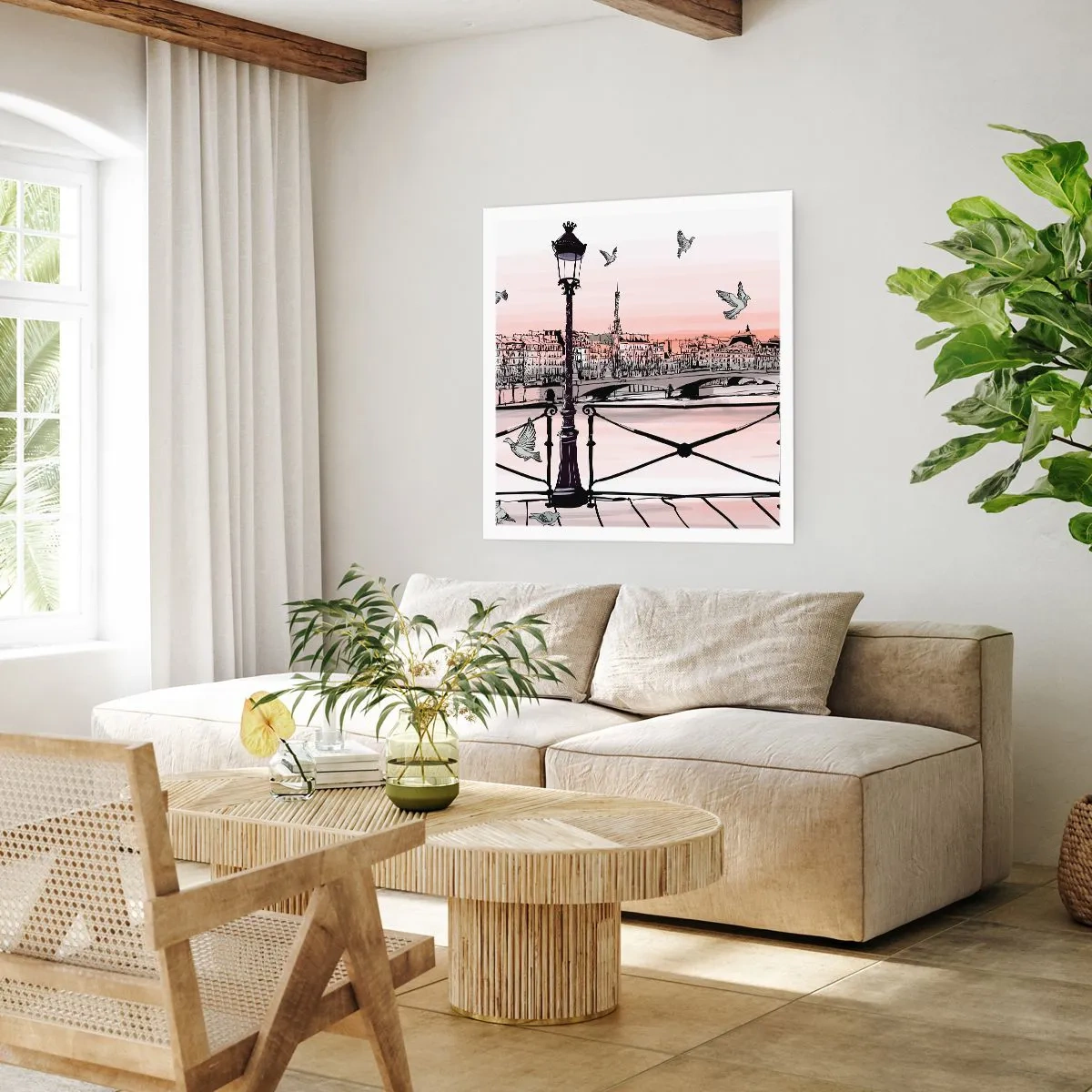 Poster - Sui tetti di Parigi - 30x30 cm