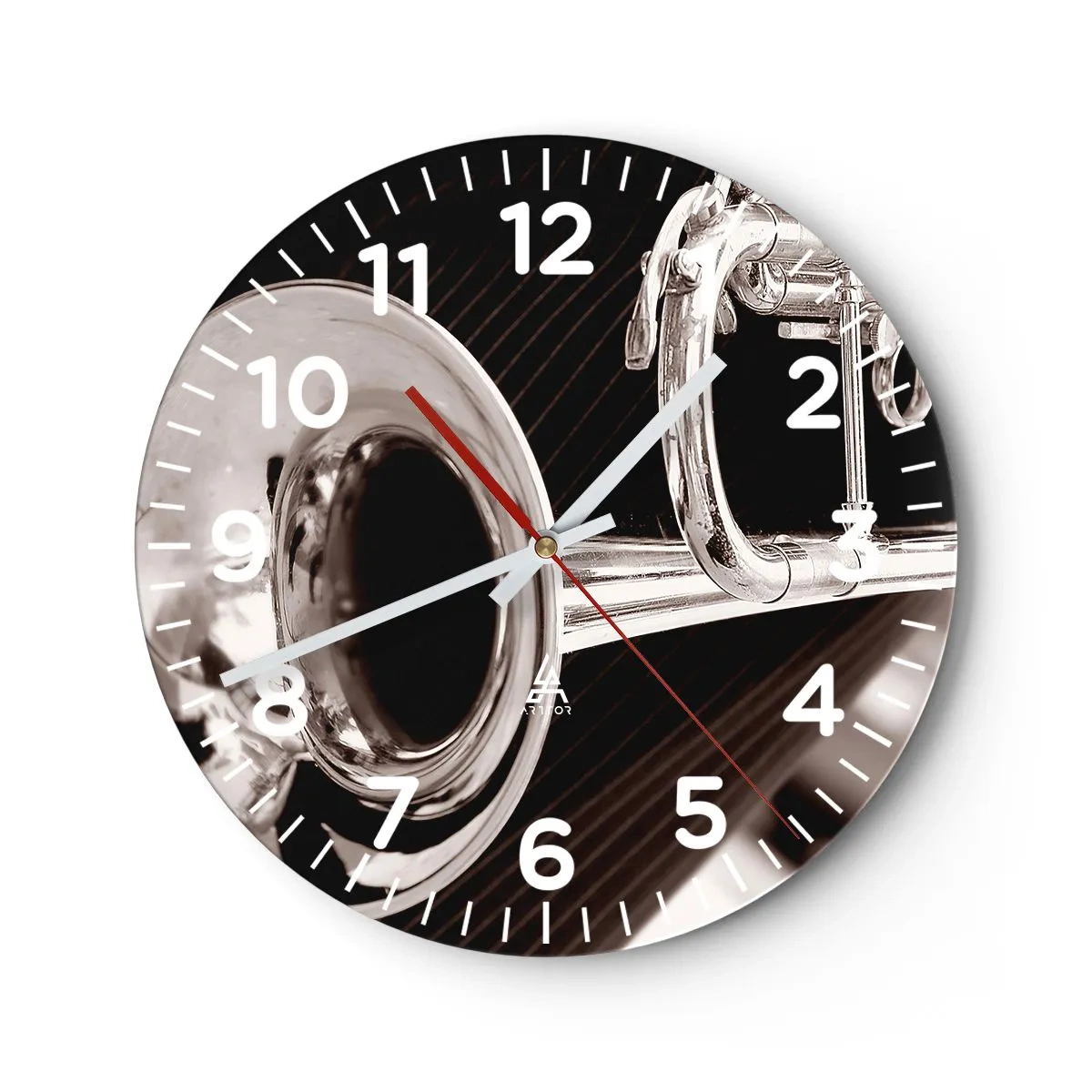 Orologio da parete - Orologio in Vetro - Viaggio musicale negli anni '30 - 30x30 cm