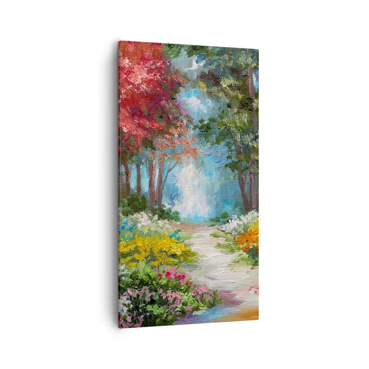 Quadro su tela - Stampe su Tela - Il giardino del bosco d'aprile - 55x100 cm