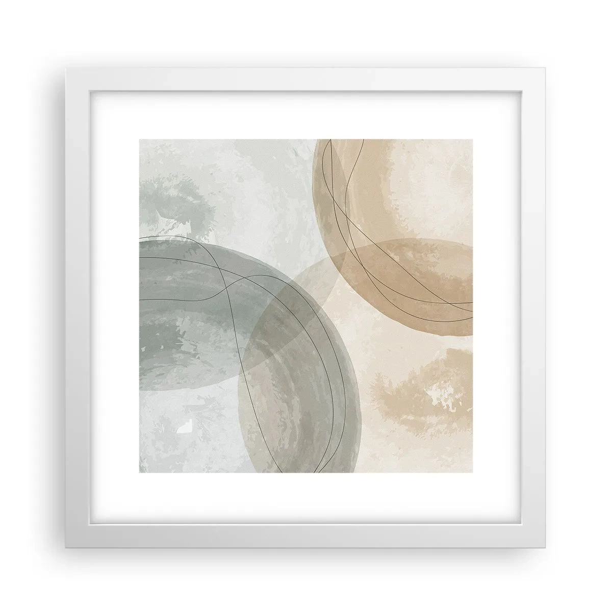 Poster in cornice bianca - Compenetrazione di mondi - 30x30 cm