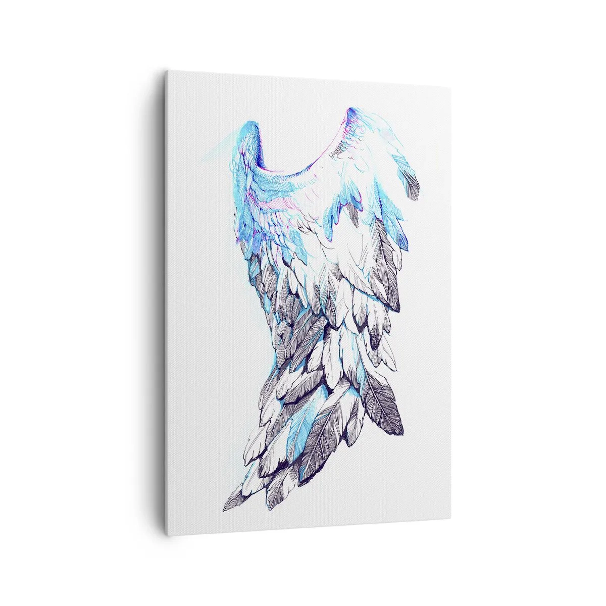 Quadro su tela - Stampe su Tela - Delicate ali d'angelo in tonalità pastello - 70x100cm - Mi servono le ali - Decorazione murale moderna per soggiorno e camera da letto ARTTOR