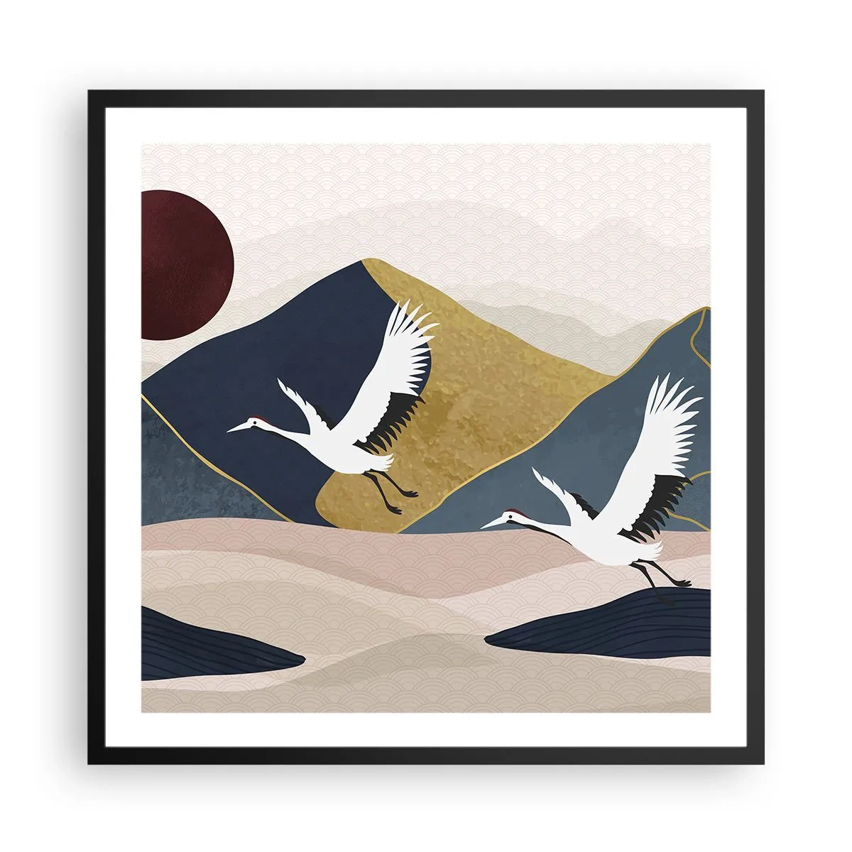 Poster in cornice nera - E la giornata è nuovamente VOLATA - 60x60 cm
