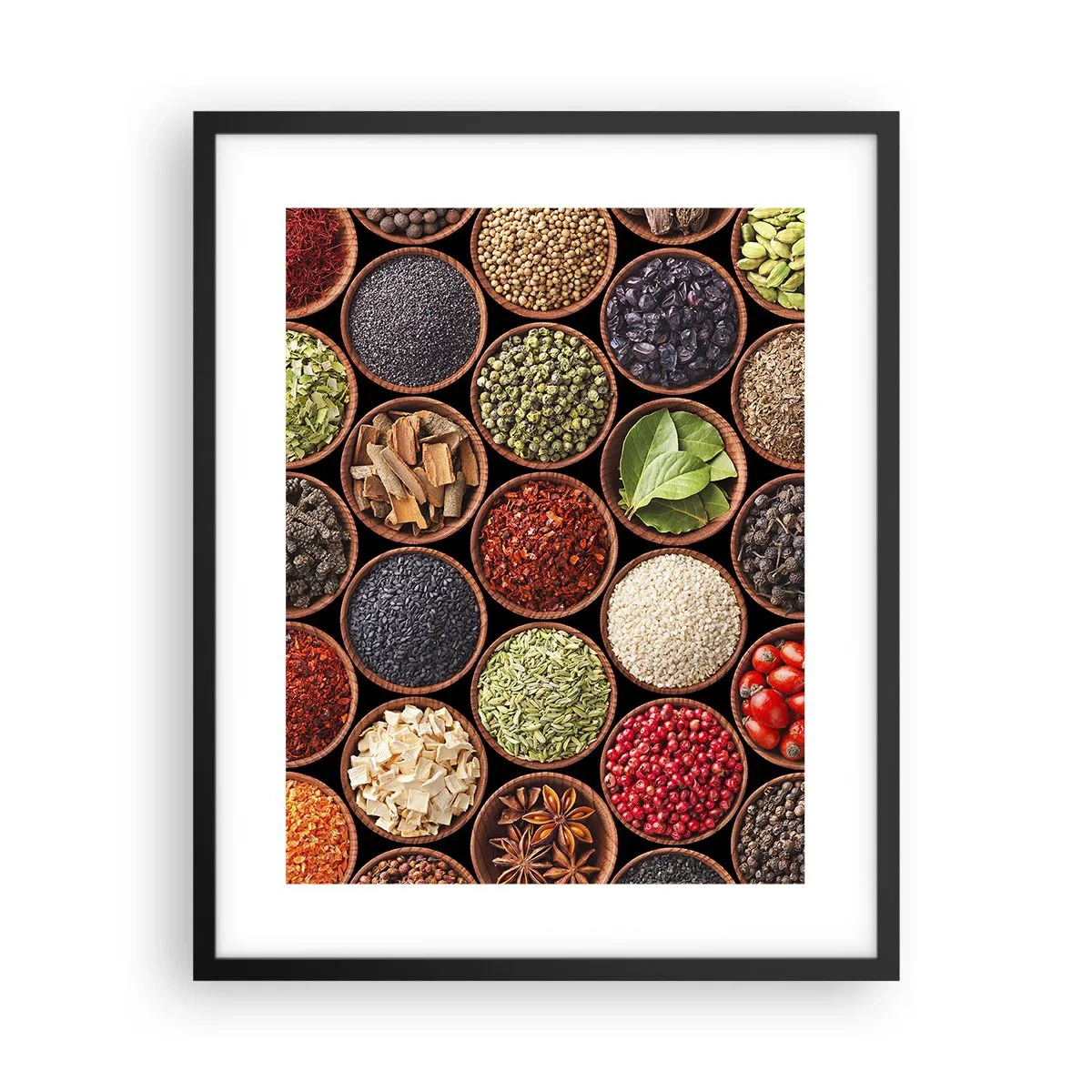 Poster in cornice nera - Tutti i gusti del mondo - 40x50 cm