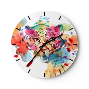 Orologio da parete - Orologio in Vetro - La bella e la bestia - 40x40 cm