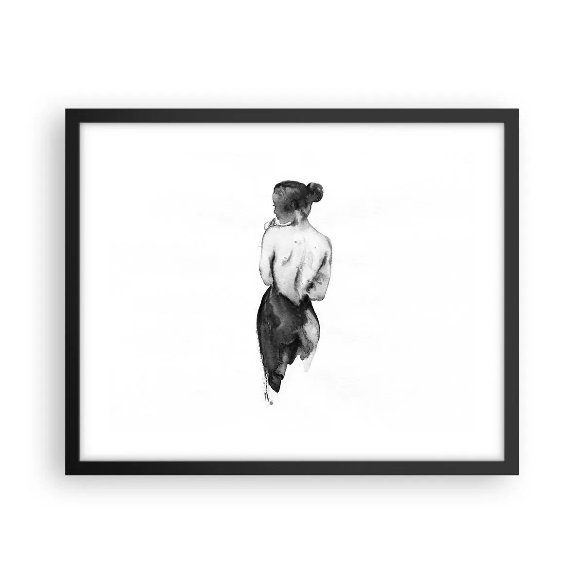 Poster in cornice nera - Accanto a lei il mondo scompare - 50x40 cm